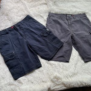 Mens cargo shorts union bay and ecko